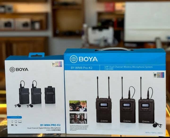 BOYA wireless lavalier microphone (double mic)